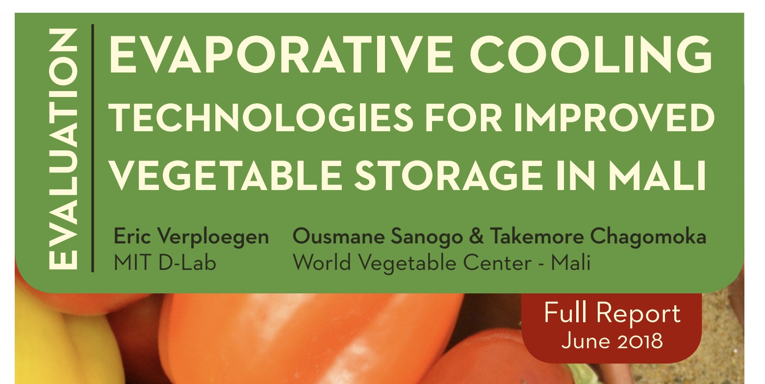 Evaporative Cooling for Vegetable Preservation MIT DLab